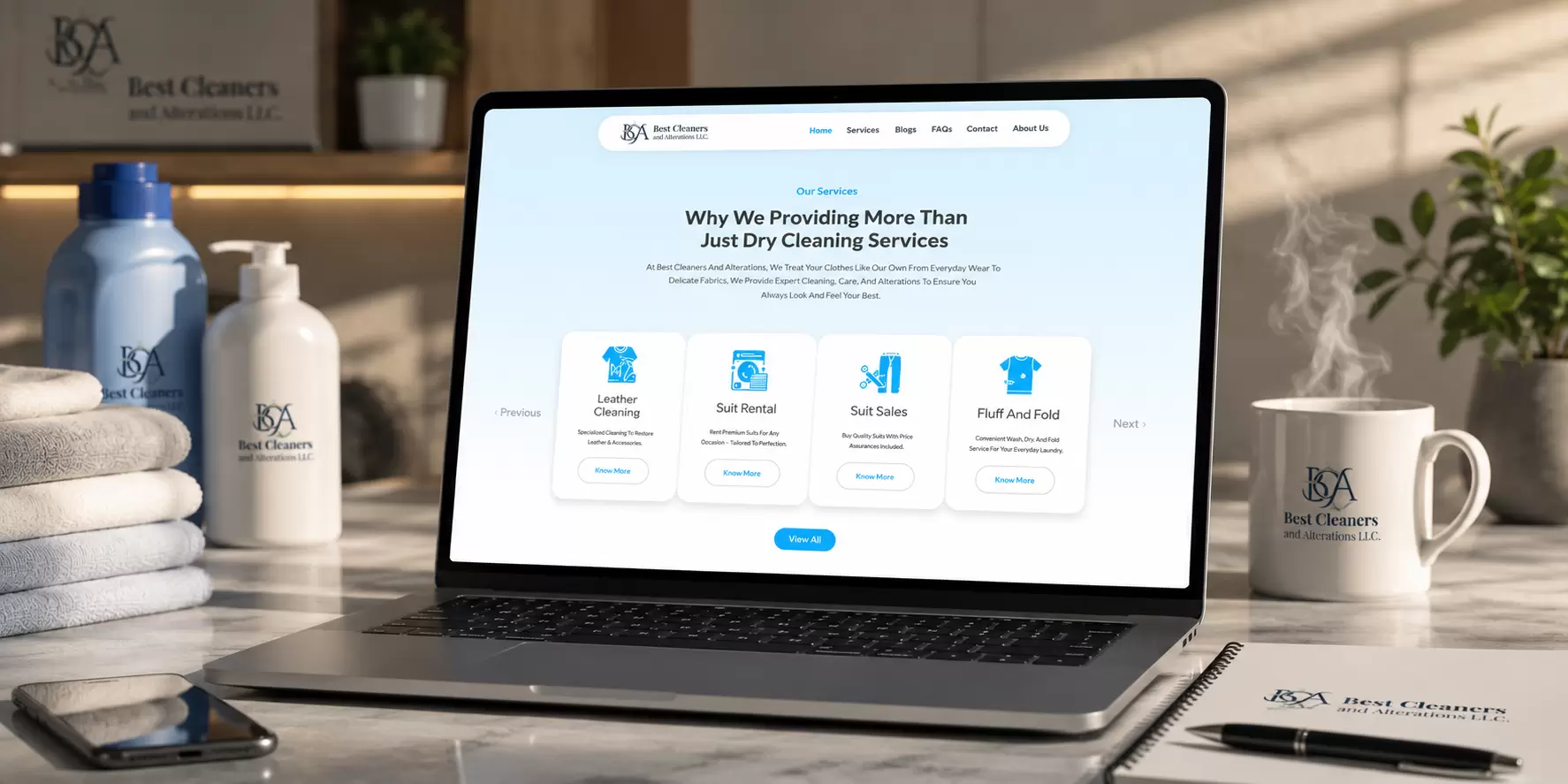 Best Cleaners Case Study | Website Design & Local SEO